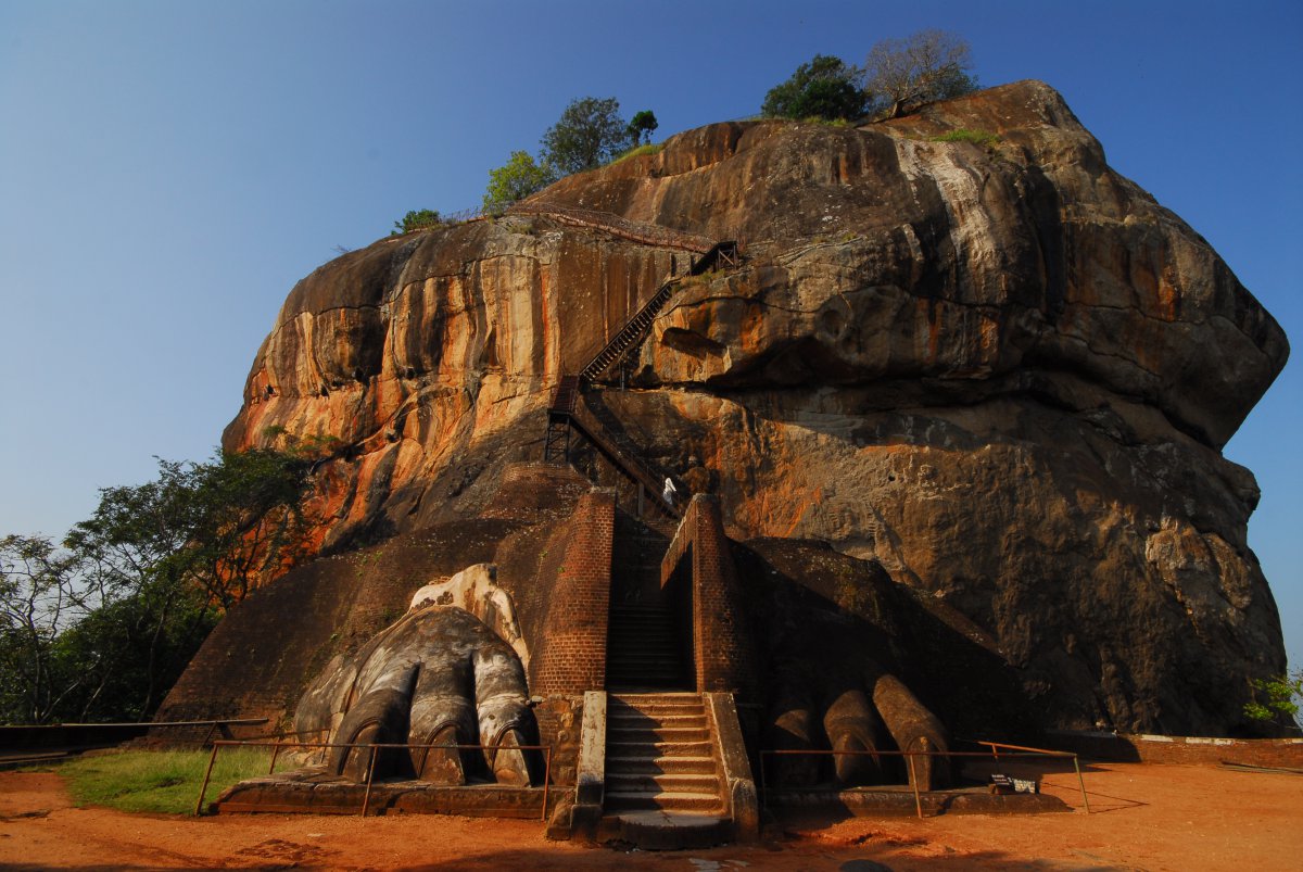Architectural landscape pictures of the ancient city of Sigiriya, Sri Lanka