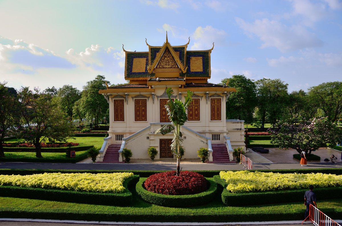 Scenery pictures of Royal Palace in Phnom Penh, Cambodia