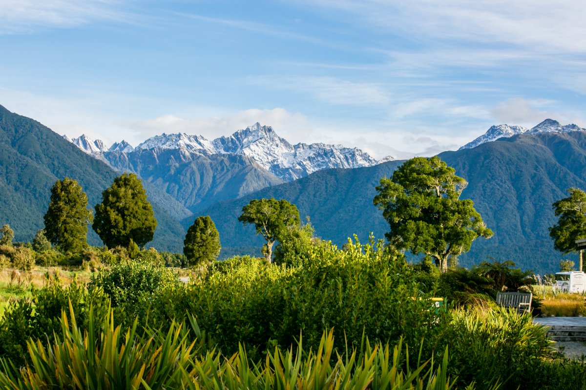 New Zealand snow mountain scenery pictures