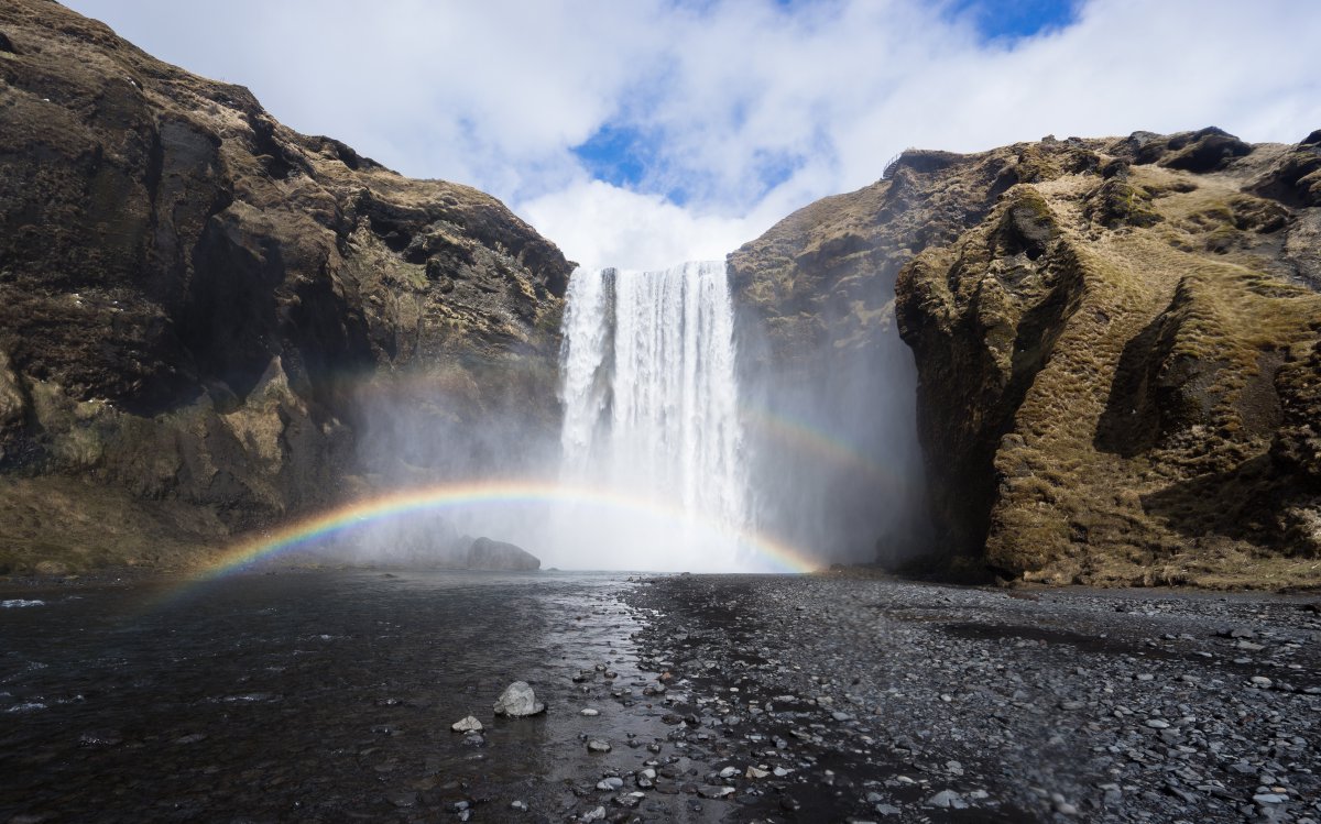 Skógafoss pictures in the Republic of Iceland