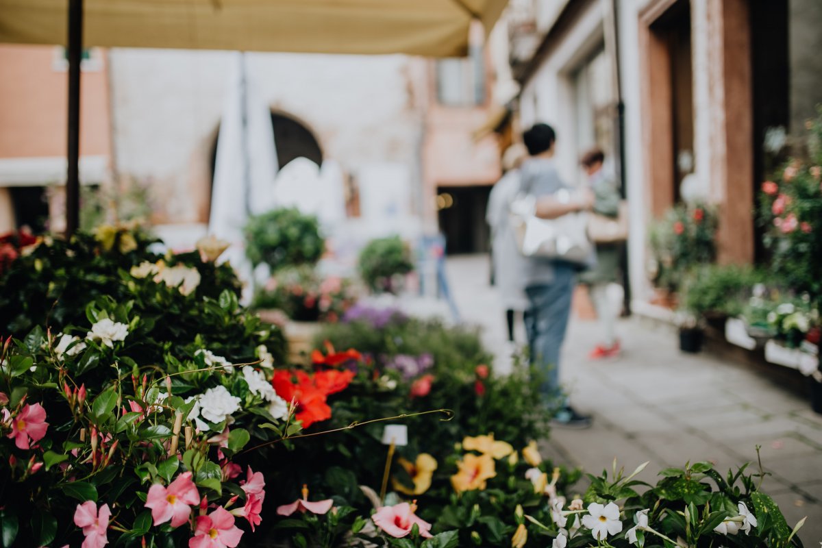 Pictures of flower shops in Italy
