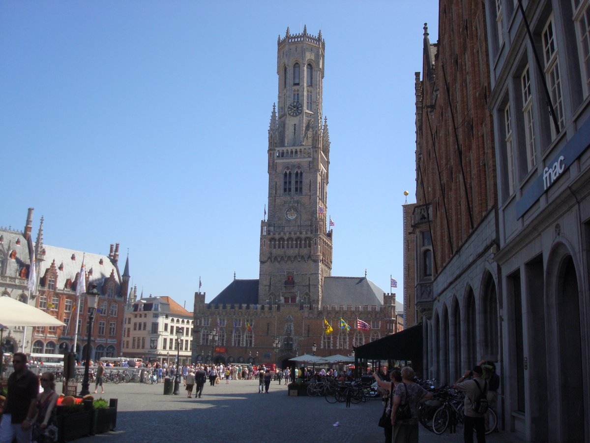Architectural landscape pictures of the ancient city of Bruges, Belgium