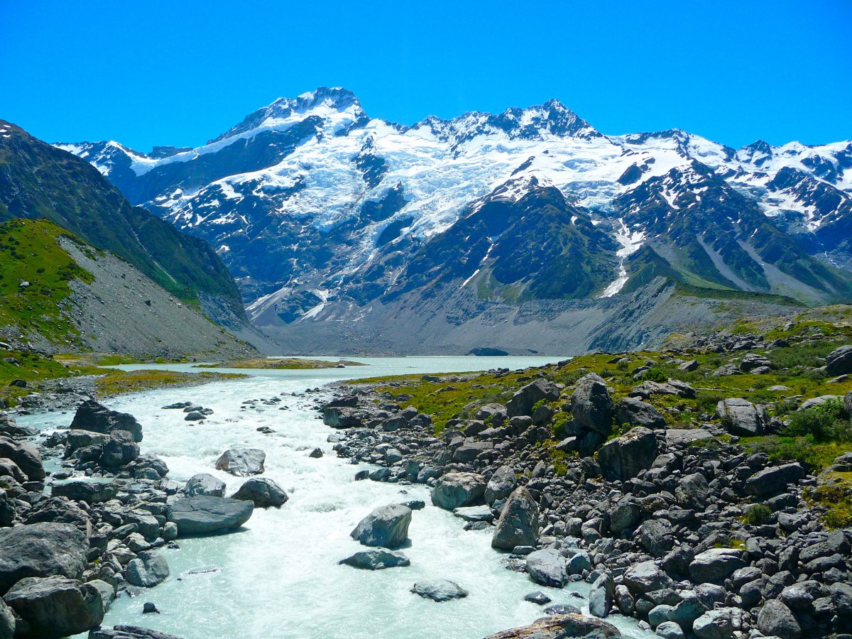 Mount Cook National Park scenery pictures in South Island, New Zealand
